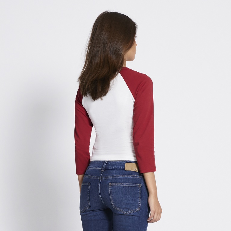 Baseball 3/4 sleeve top "Storm" Red