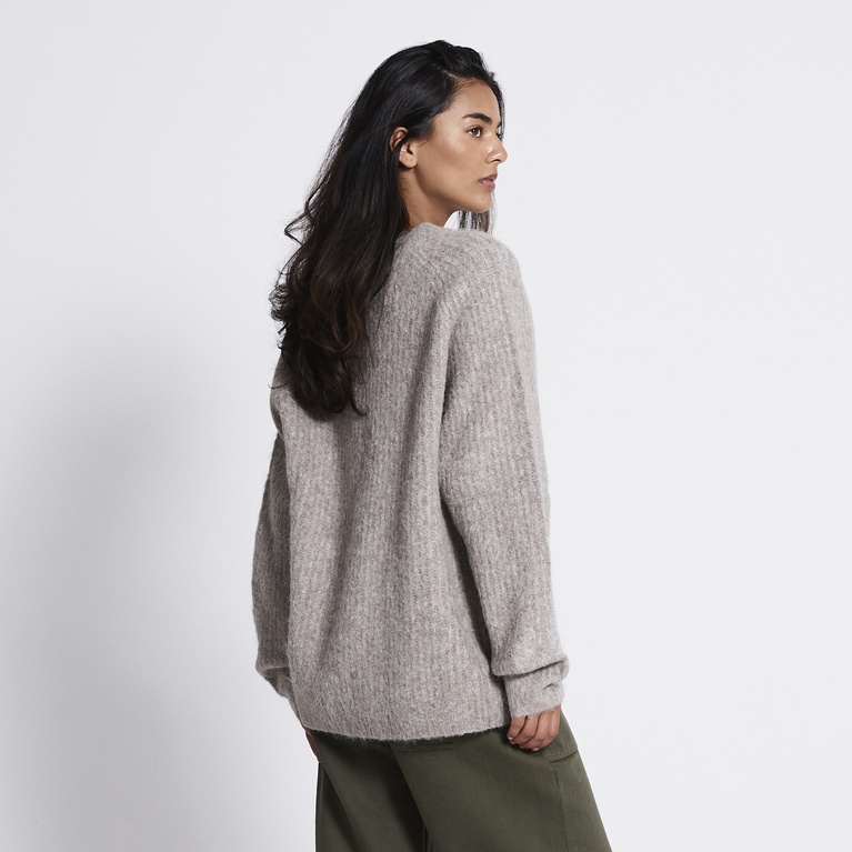 V-neck knit cardigan "Dorotea" Beige