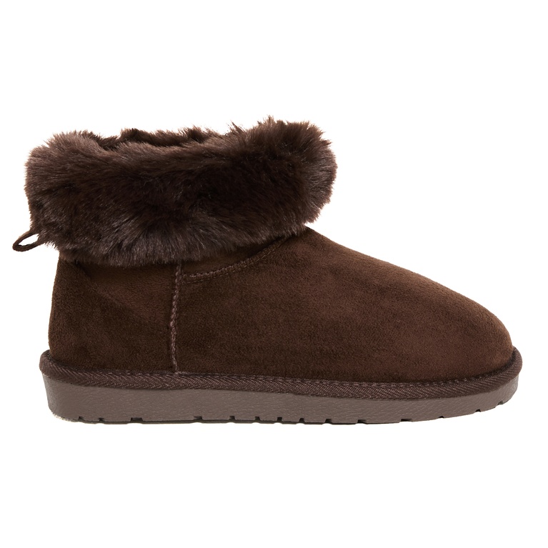 Faux sherling boots "Loui" Brown