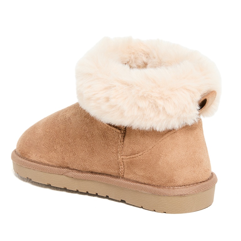Faux sherling boots "Loui" Dk Beige