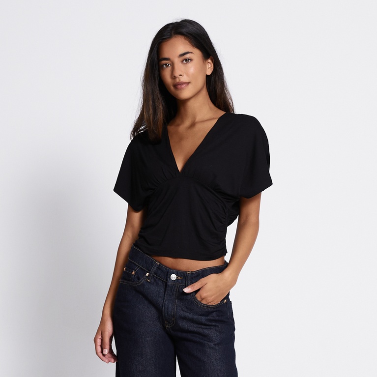 V-neck top "Fienna" Black
