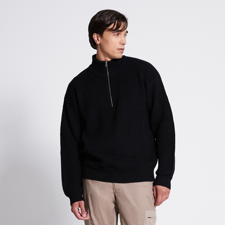 PiteÕ Collar /M Sweater Sweater Black-Black