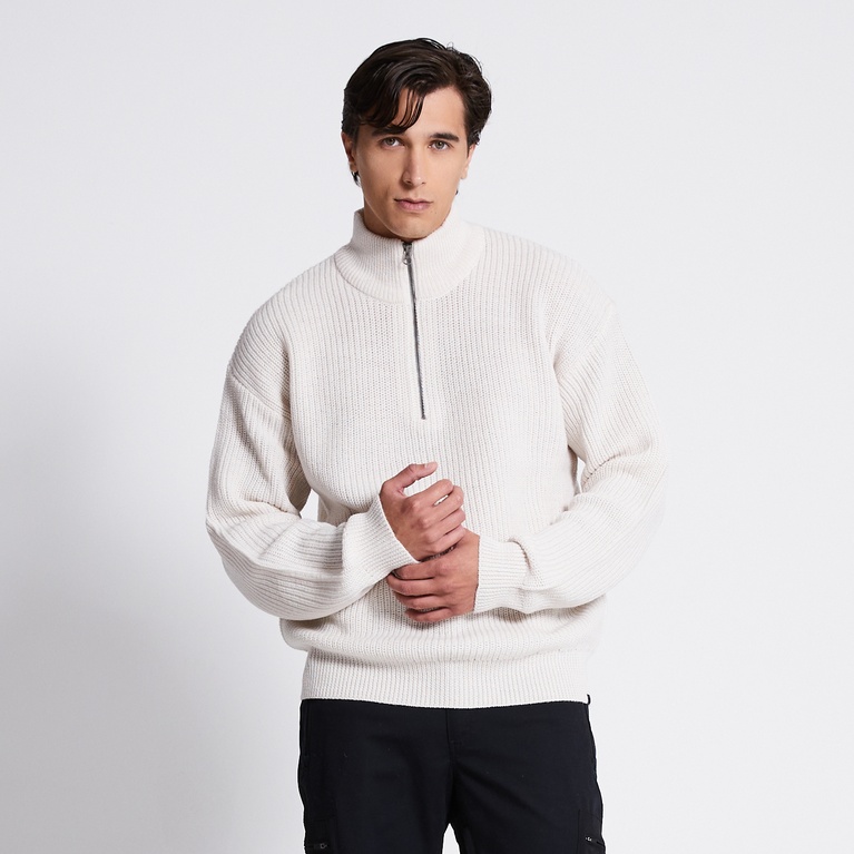 PiteÕ Collar /M Sweater Sweater Soft White