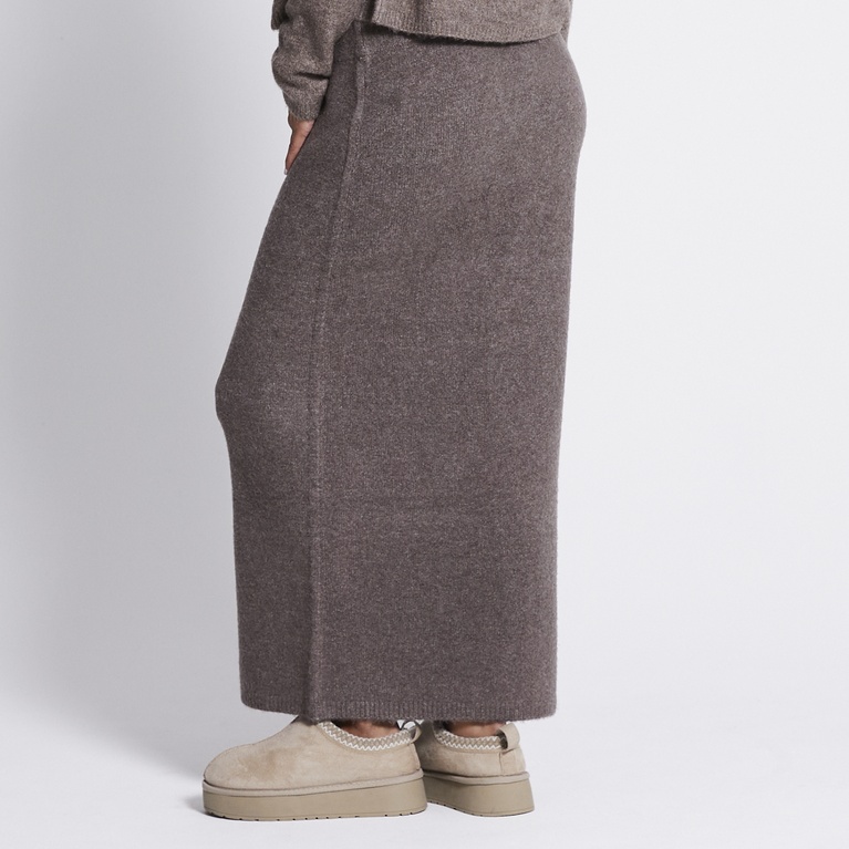 Knit skirt "Embla" Light Brown