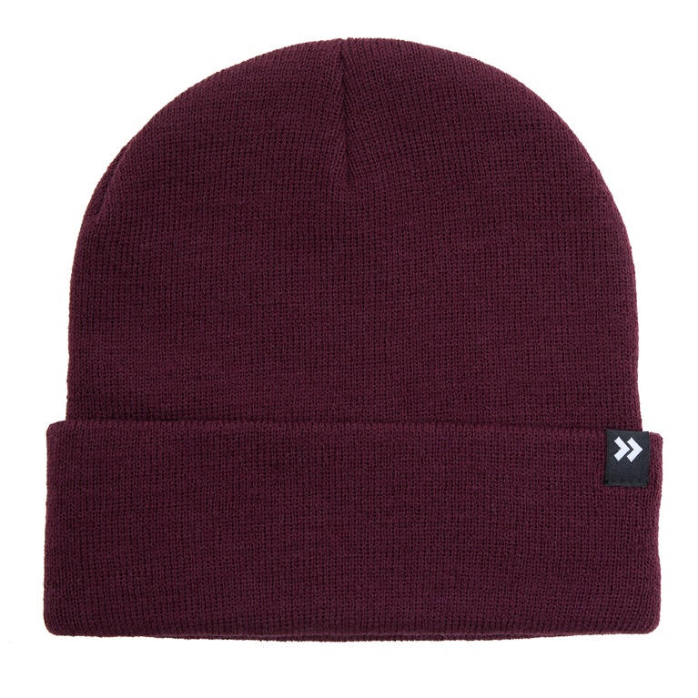 Fine-knit beanie "Bark Star" Aubergine
