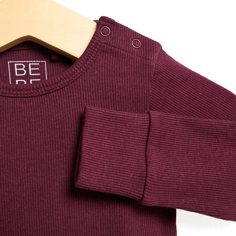 Bodysuit "Daily body ribbed" Burgundy
