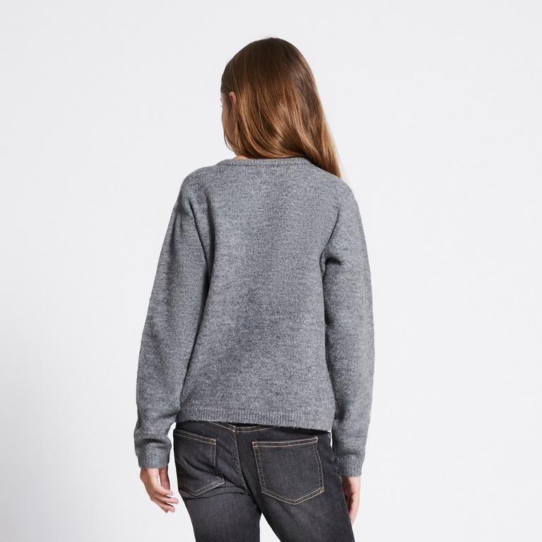 Basic knit cardigan "Audrey star" Dark Grey