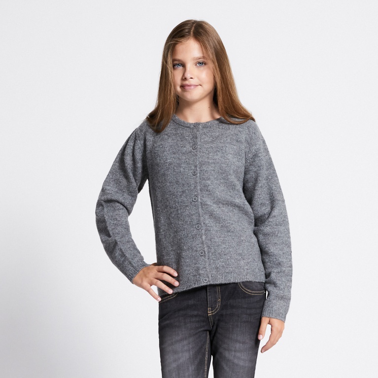 Basic knit cardigan "Audrey star" Dark Grey