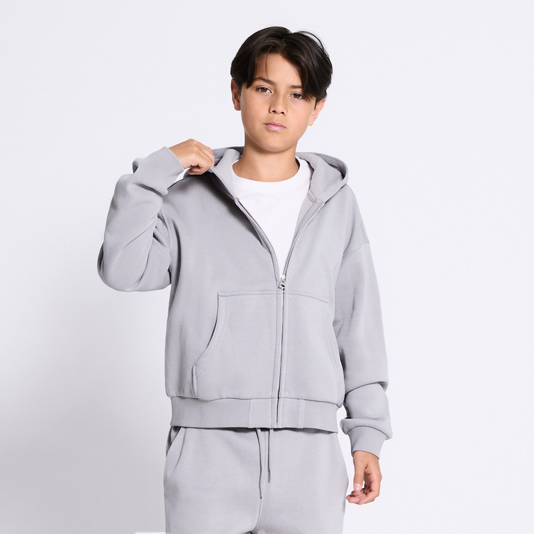Heavy hoodie "Block" Grey
