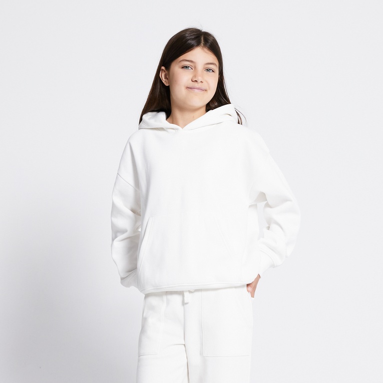 Heavy hoodie "Hilma star" Off white