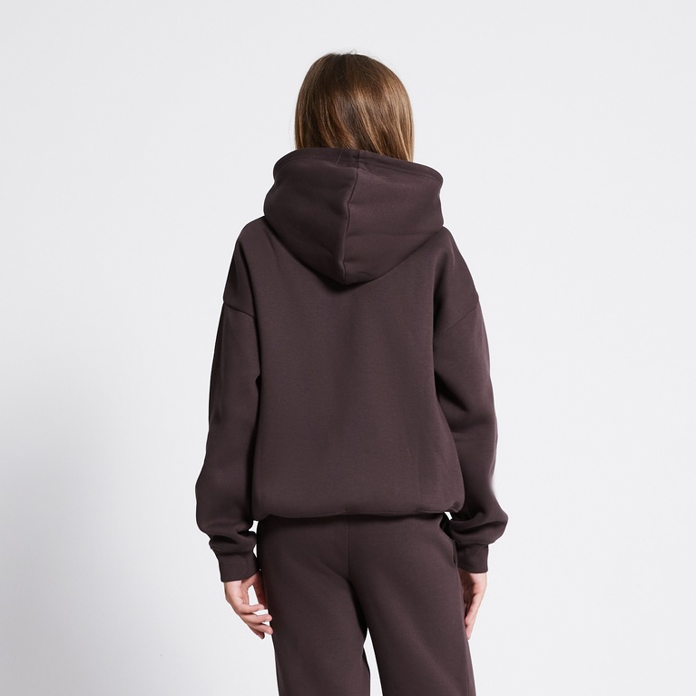 Heavy hoodie "Hilma star" Brown