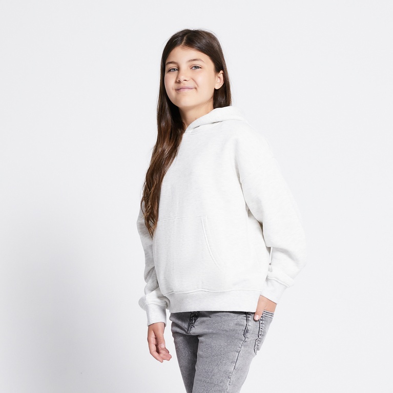 Heavy hoodie "Hilma star" Grey Melange