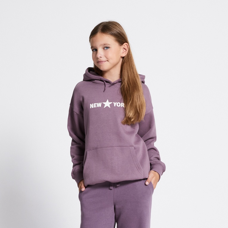 Printed hoodie "Smilla" Purple