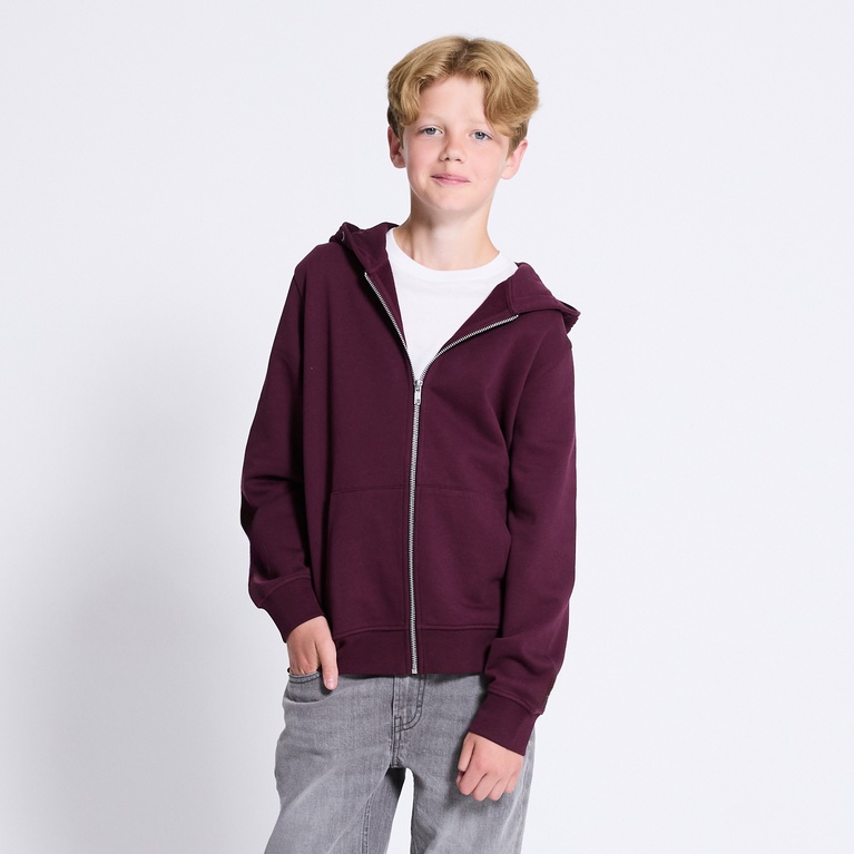 Zip hoodie "Tom star" Light Burgundy