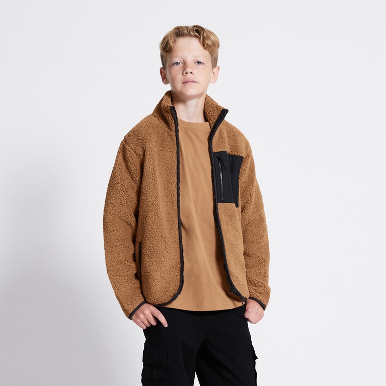 Pile jacket "Edor Star" Toffee
