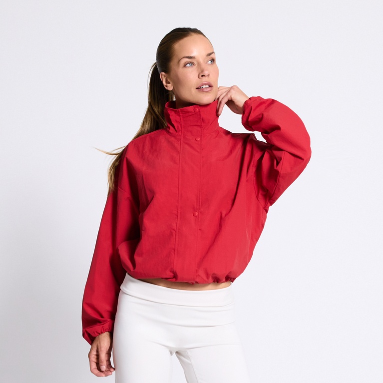 High neck sporty jacket "Windy" Red
