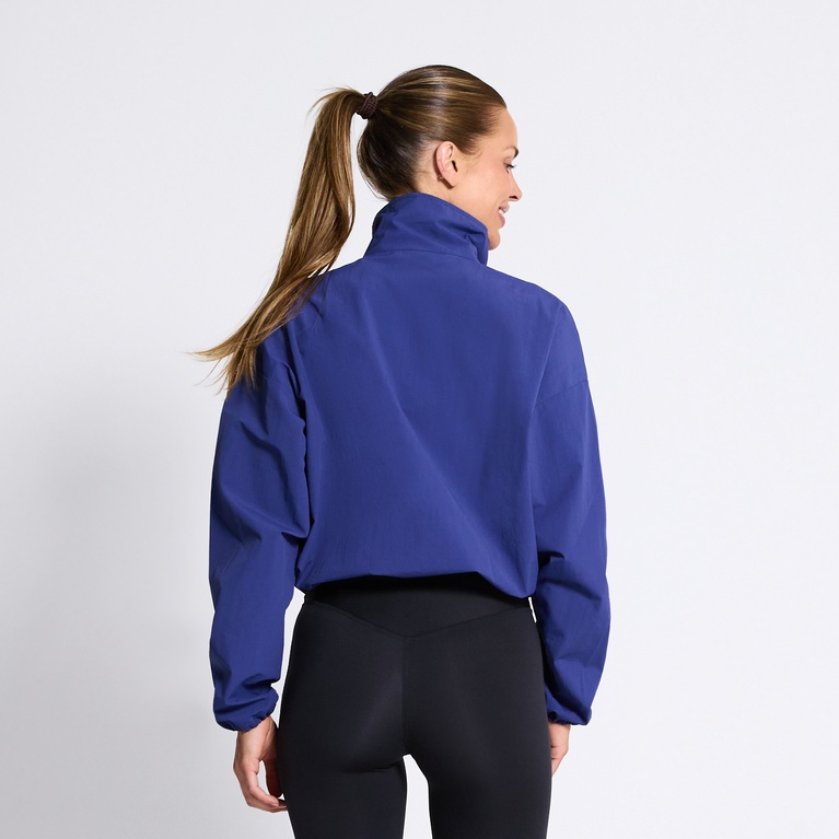 High neck sporty jacket "Windy" Blue