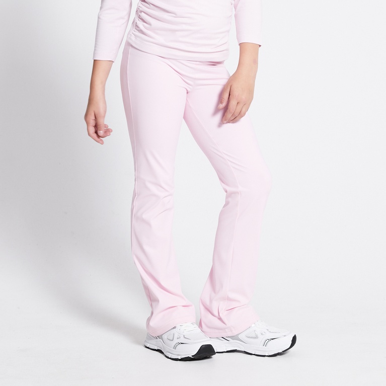 Flared training tights "Bounce" powder pink