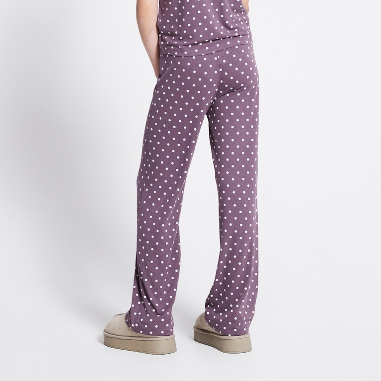 Soft pants "Holly printed star" Purple