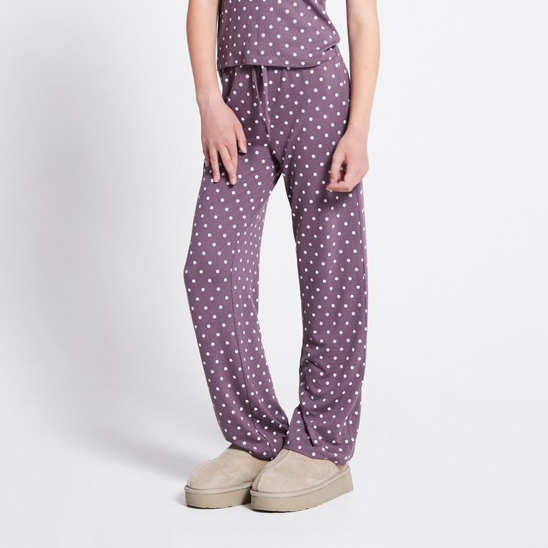 Soft pants "Holly printed star" Purple