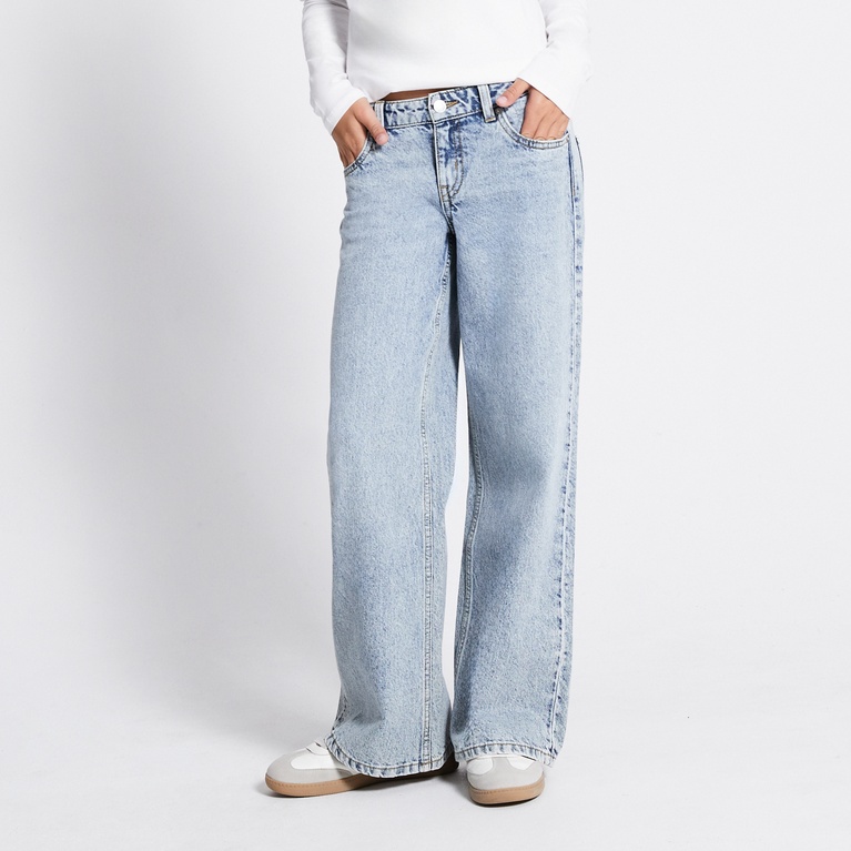 Mid waist wide jeans "Optiwide star" Light used