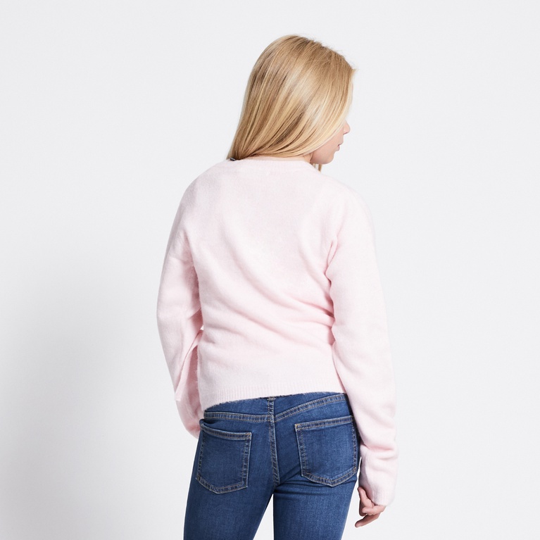 Wrap knit sweater "Bettan" Pink 3