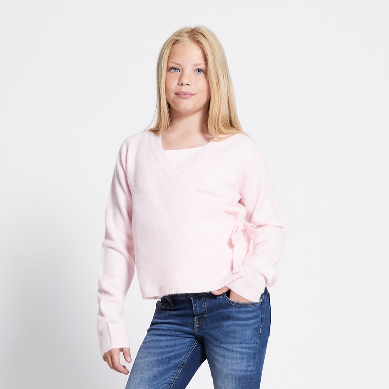 Wrap knit sweater "Bettan" Pink 3