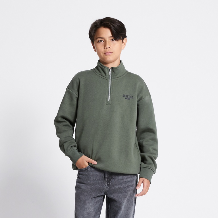 Half-zip sweatshirt "Clarkson" Green 2