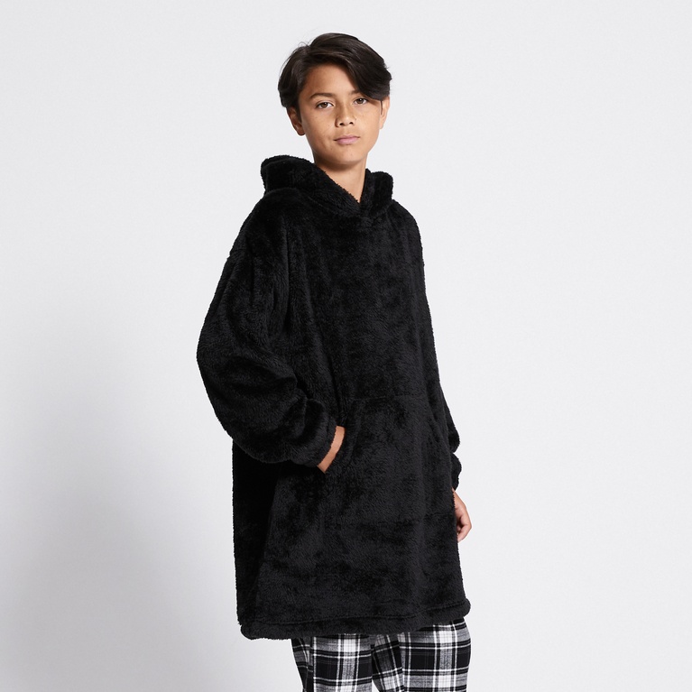 Pile hoodie "Furudal" Black