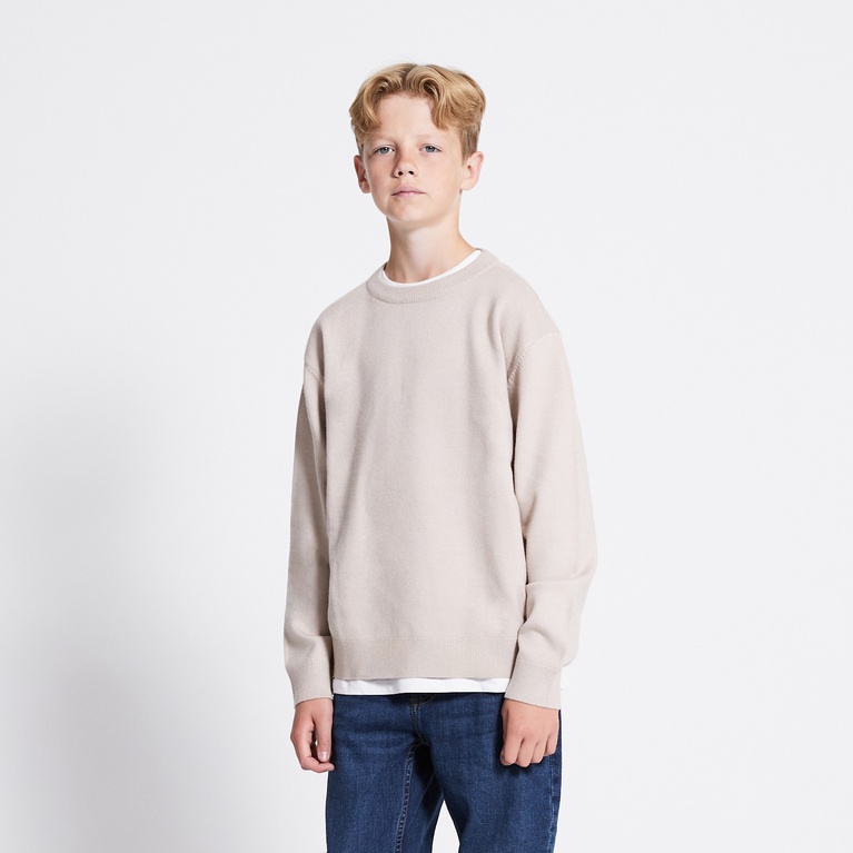 Fine-knit sweater "Ruben star" Beige