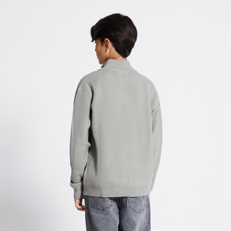 Half-zip sweater "Ruben zip" Green 2