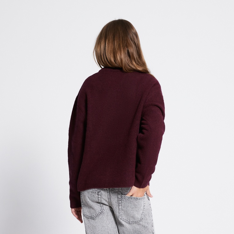 Basic knit sweater "Sadie star" Light Burgundy
