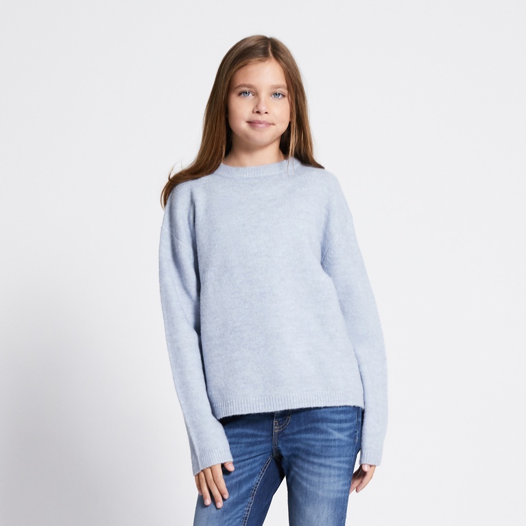 Basic knit sweater "Sadie star" Sky Blue
