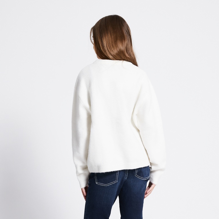 Basic knit sweater "Sadie star" Off white
