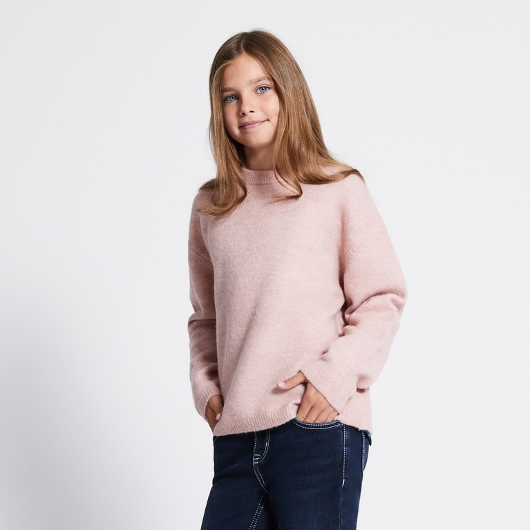 Basic knit sweater "Sadie star" Pink