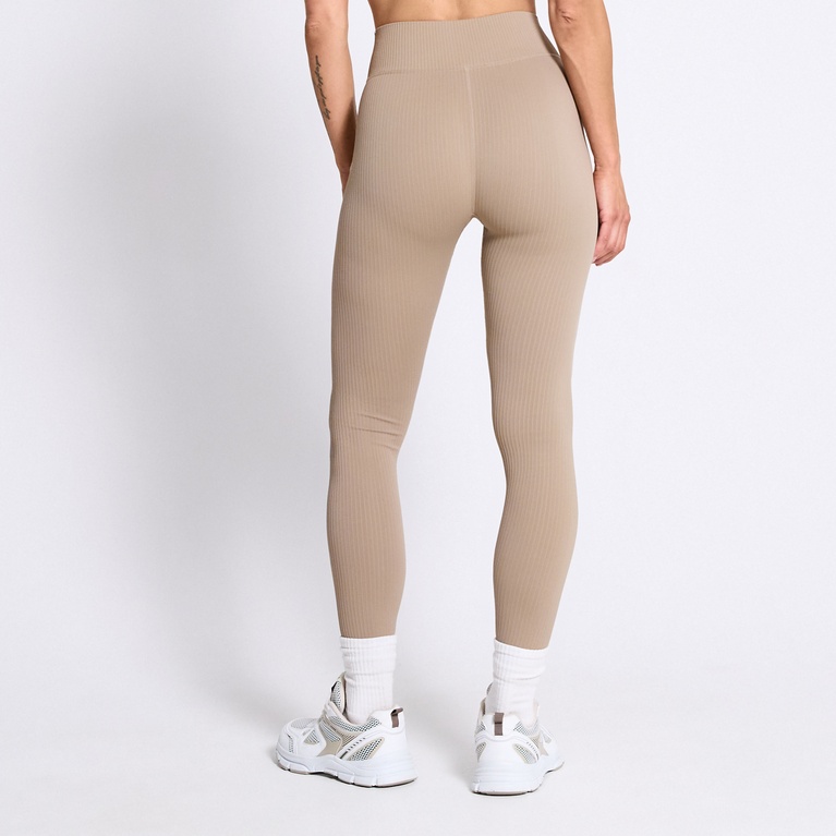 Ribbed training tights "Epic Tights Seamless" Taupe