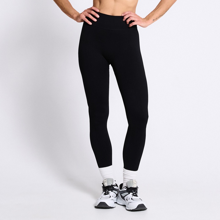 Ribbed training tights "Epic Tights Seamless" Black-Black