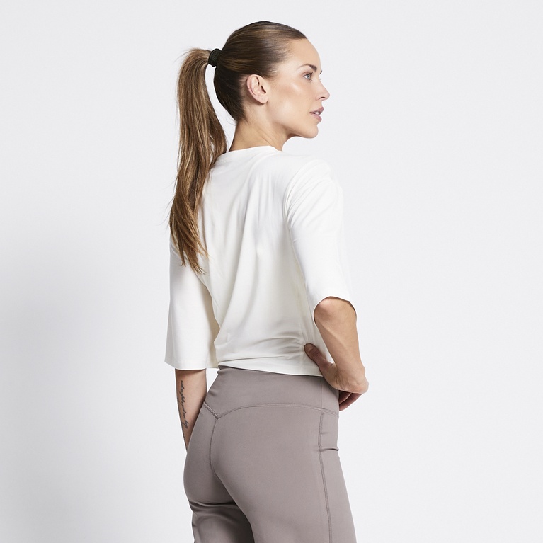 Wide sleeve training tee "Always" Soft White