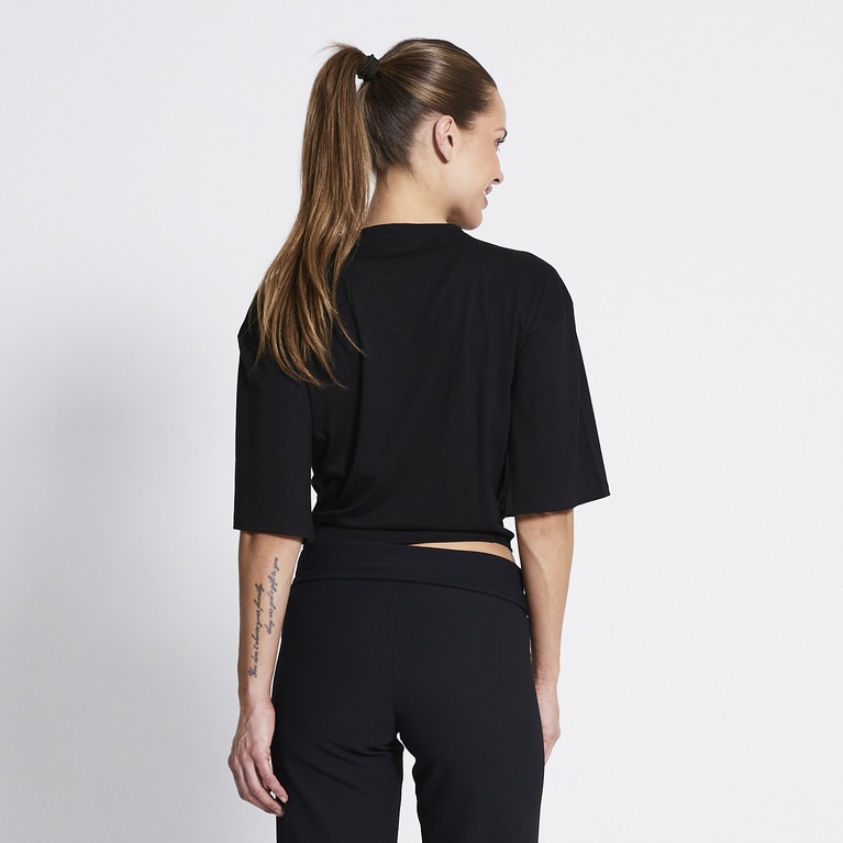 Wide sleeve training tee "Always" Black