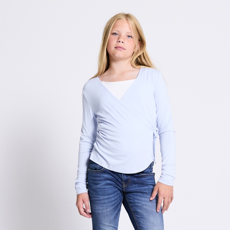 Wrap top "Bodil" Sky Blue