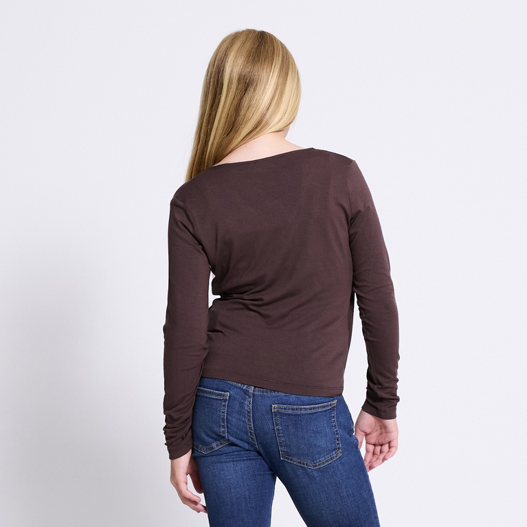 Wrap top "Bodil" Brown
