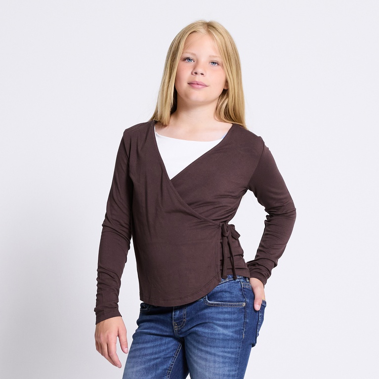 Wrap top "Bodil" Brown