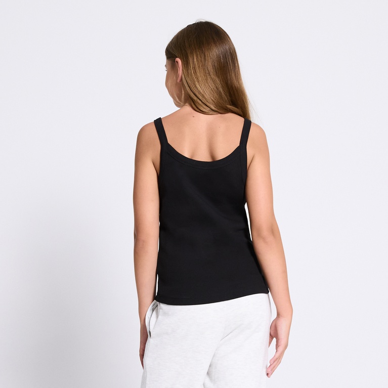 Ribbed singlet "Mikaela star" Black