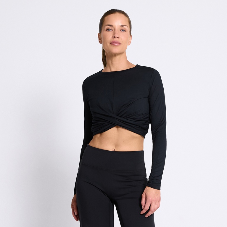 Long sleeve training top "Wrapped Top" Black