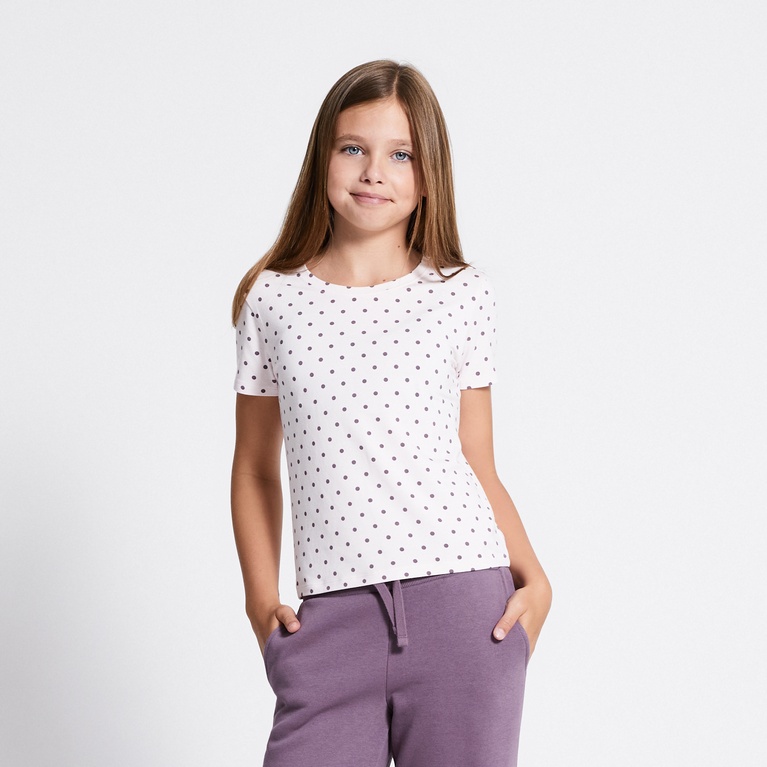 Soft tee "Hannie printed star" Light Pink