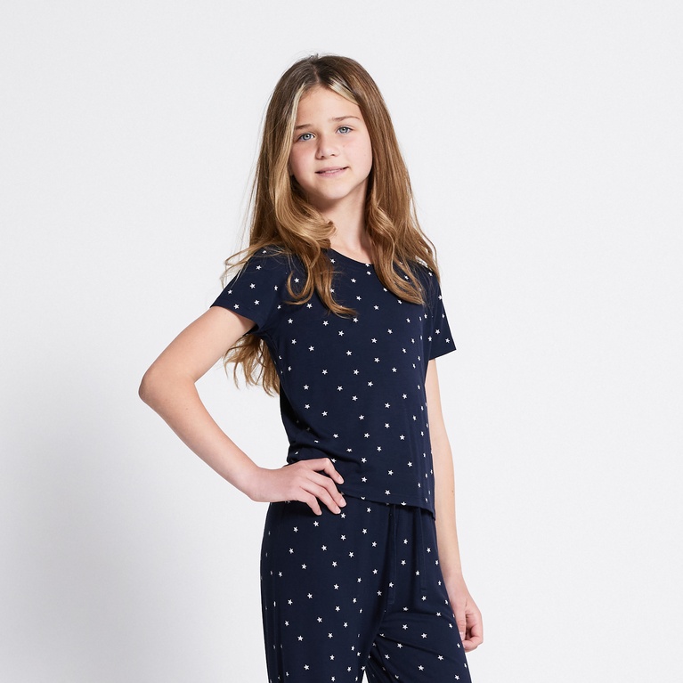 Soft tee "Hannie printed star" Navy