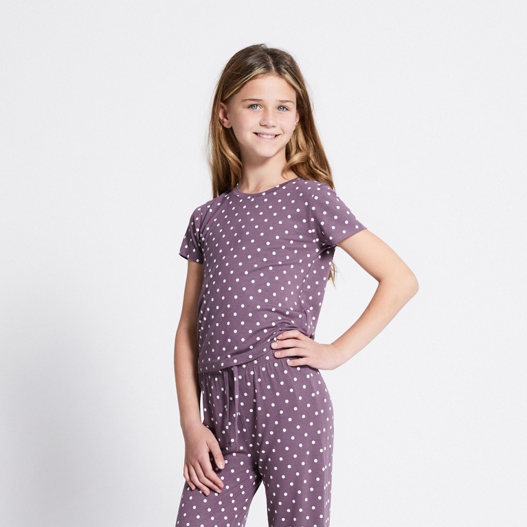 Soft tee "Hannie printed star" Purple