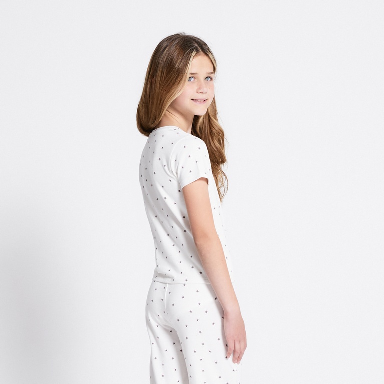 Soft tee "Hannie printed star" White 2