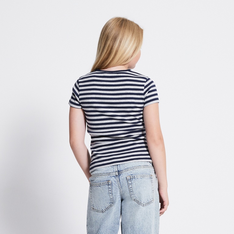 Ribbed tee "Ronja stripe" Navy