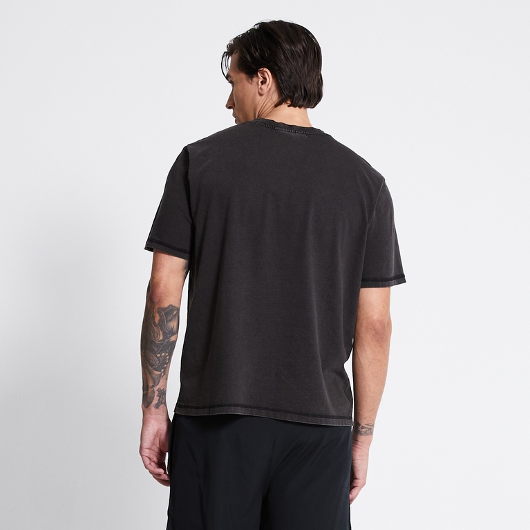 Heavy washed tee "Rough" Black